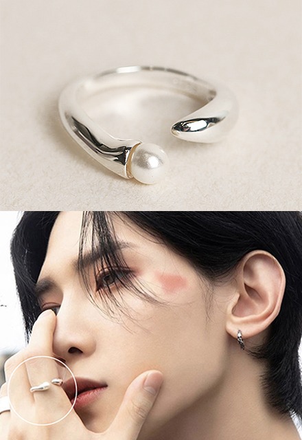 Hug Mold Pearl 5 mm Silver 925 Silver Ring (sponsored by Cha Eun-woo and Yeo Sang)