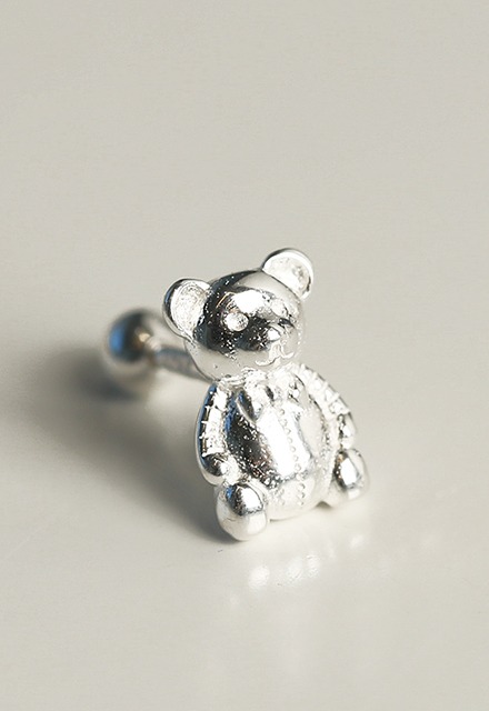 Teddy Bear Bear Silver Ball Silver 925 Silver Piercing (2 types)