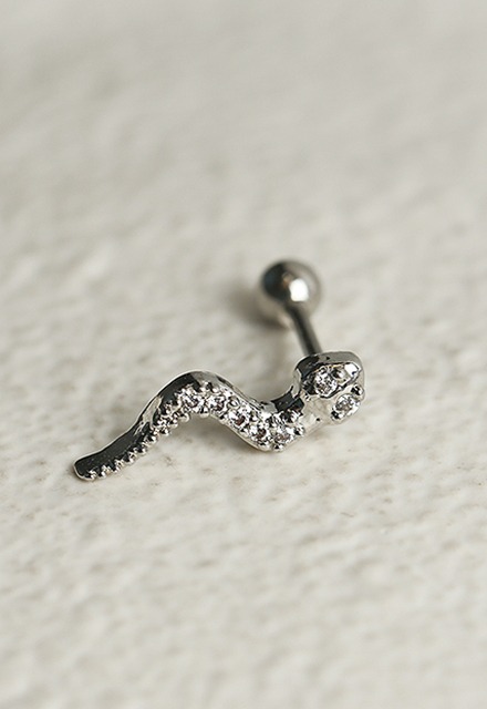 Snake snake cubic silver 925 silver piercing
