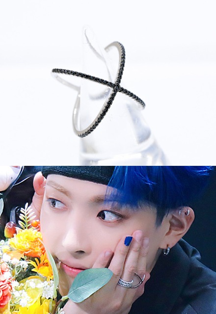 Color cubic X silver 925 Hong Joong silver ring