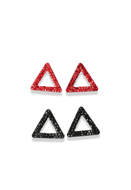 Cubic zircon Triangle Silver 925 YeoSang Earrings