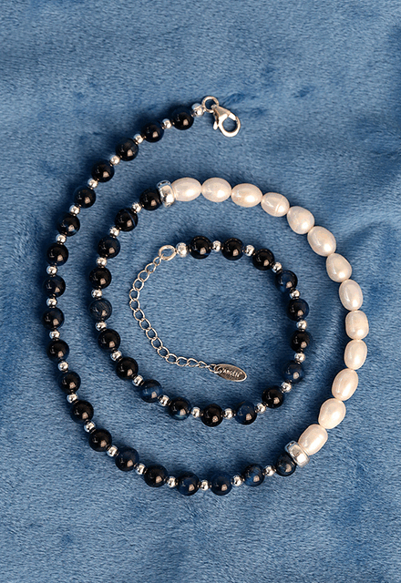 Bluebird Half Pearl Silver 925 Hong Joong Jewelry Necklace