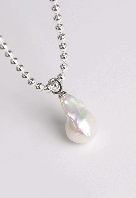 Undoing love Natural Pearl Drop Silver 925 Necklace